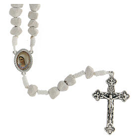 Medjugorje stone rosary white string