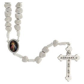 Medjugorje stone rosary white string