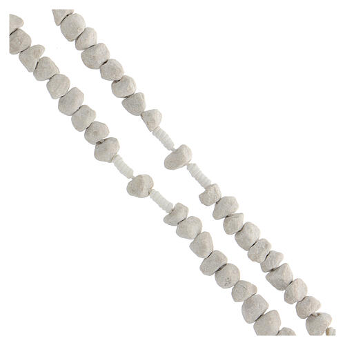 Medjugorje stone rosary white string 3
