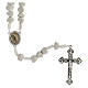 Medjugorje stone rosary white string s1