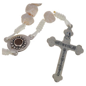 Terços Medjugorje: Terço Medjugorje em pedra fio branco