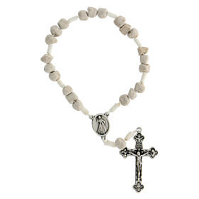 Peace chaplet, Medjugorje, white stone and cord