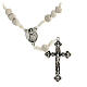 Peace chaplet, Medjugorje, white stone and cord s1