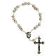 Peace chaplet, Medjugorje, white stone and cord s2