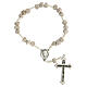 Peace chaplet, Medjugorje, white stone and cord s3