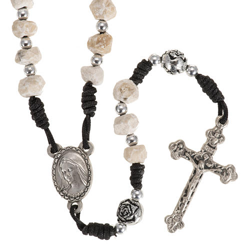 Medjugorje stone corded rosary 1