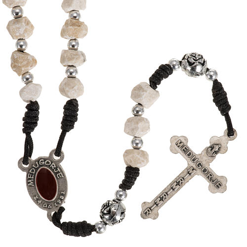 Medjugorje stone corded rosary 3