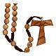 Olive wood  rosary with Tau s1