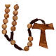 Olive wood  rosary with Tau s2