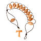 Ten-bead Tau rosary with oval beads, double binding s1