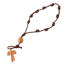 Ten beads rosary tau knots