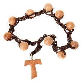 Ten beads rosary braided tau