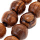 Olive wood rosary with Tau Assisi s2