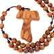 Olive wood rosary with Tau Assisi s1