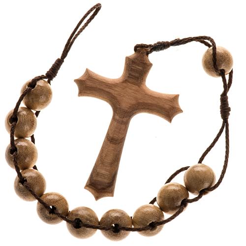 Single decade rosary with cross and double binding 1