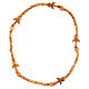 Rosenkranz Halskette Tau fünf Zehner Perlen 5 mm Holz Assisi s3