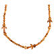 Rosary necklace of Assisi olivewood, 5 mm beads and tau crosses s1