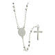  Stainless steel rosary 316L, round beads 2 mm, Miraculous Mary s1