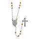 316L steel rosary with two-tone beads 3 mm Miraculous Mary s1