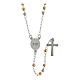 316L steel rosary with two-tone beads 3 mm Miraculous Mary s3