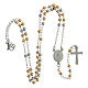 316L steel rosary with two-tone beads 3 mm Miraculous Mary s5