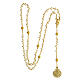 Gold plated Baptism rosary with 5 mm glass beads s3