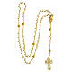 Gold plated Communion rosary with 5 mm glass beads s3