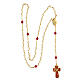 Gold plated Confirmation rosary with 5 mm glass beads s3
