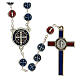 Rosenkranz, Heiliger Benedikt, Metall, emaillierte Perlen 1 cm s3