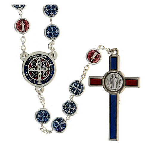 Metal rosary of Saint Benedict 10 mm 3