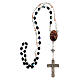 Rosary of 33 days, metal and plastic, black and clear beads of 5 mm s4