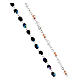 Chapelet 33 jours crucifix métal grains noirs et transparents 5 mm s3