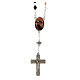 33 days rosary with crucifix in metal, black and transparent beads 5 mm s1