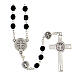 Rosary of Saint Benedict, metal and plastic, 5 mm black beads s2