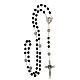 Różaniec metalowy Świętego Benedykta, czarne koraliki 5mm, obwód 55 cm s4