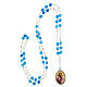 Rosary of Saint Joseph, metal and plastic, clear and blue beads of 6 mm s4