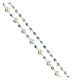 Rosary of Our Lady of Silence, metal and plastic, white and blue beads, 5-7 mm s3