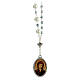 Rosary Our Lady of Silence, metal, white and blue beads 5-7 mm s1