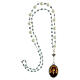 Rosary Our Lady of Silence, metal, white and blue beads 5-7 mm s4