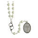 Rosary of the Holy Family, white beads of 7 mm and interlaced rings s2