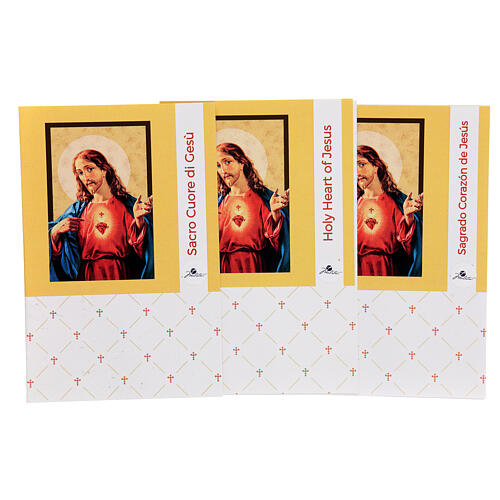 Rosenkranz Heiligstes Herz Jesu, Metall, Glasperlen in Herzform, 5 mm 5