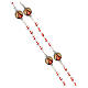 Rosenkranz Heiligstes Herz Jesu, Metall, Glasperlen in Herzform, 5 mm s3