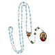 Rosary of the Immaculate Heart of Mary, blue beads of 7x5 mm, metal and plastic s4