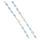 Rosary of the Immaculate Heart of Mary, blue beads of 7x5 mm, metal and plastic s3