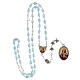Rosario metallo Sacro Cuore di Maria grani turchesi 7x5 mm s4