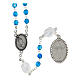 Rosary of Mary Untier of knots, 6 mm light blue beads and metal s2