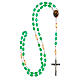 Rosary of Our Lady of Health, white and green beads of 8 mm, metal and plastic s4