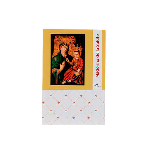 Chapelet Notre-Dame de la Santé métal grains 8 mm blancs verts 5