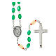 Our Lady of Good Health rosary in metal, 8 mm white and green beads s2