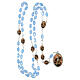 Rosary of the Immaculate Conception, blue beads of 9x6 mm, metal and plastic s4